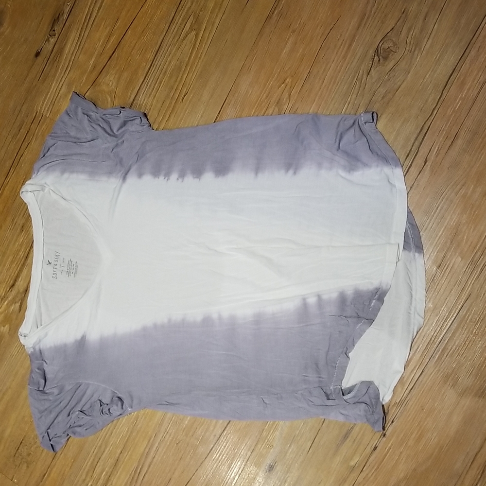 American Eagle Soft & Sexy TShirt M Grey and White